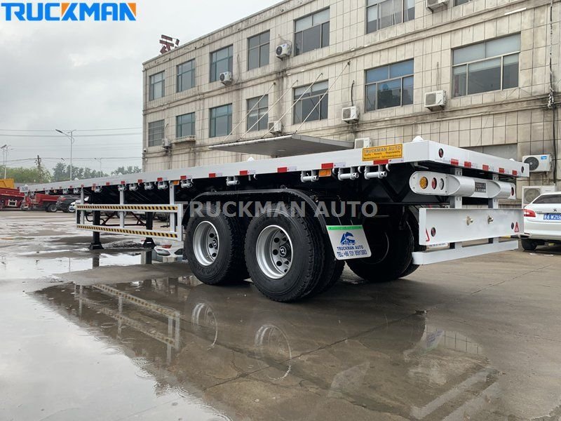 2 Axle Flatbed Semi Trailer Para Venda - Reboques Flatbed