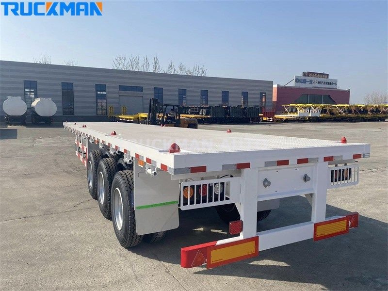 3 Axle Flatbed Semi Trailer Para Venda - Reboques Flatbed