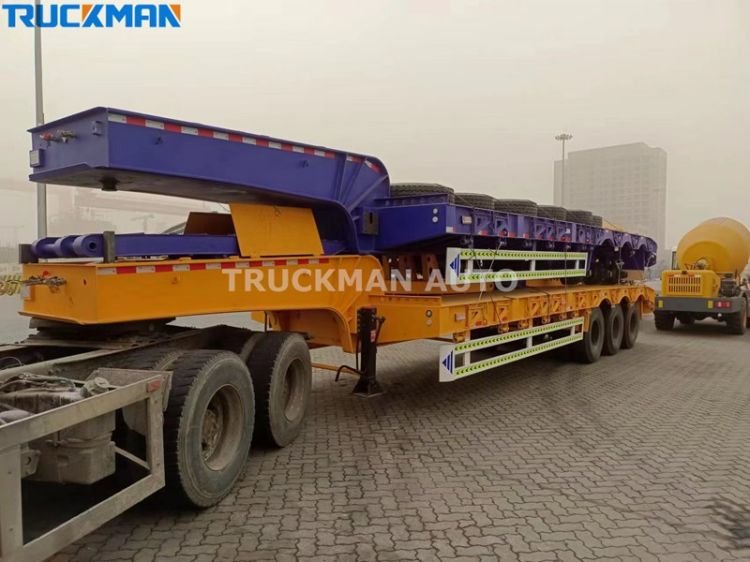 3 Axle Low Bed Trailer Detalhe da expedição