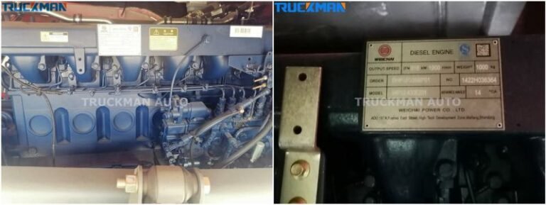 SINOTRUK HOWO 6x4 Trator Truck Engine Close-up