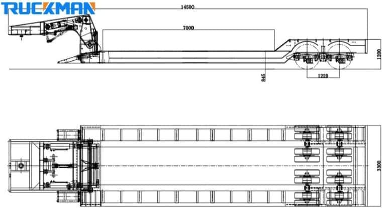 Desenhos de um atrelado LowBed - Guia definitivo do atrelado LowBed