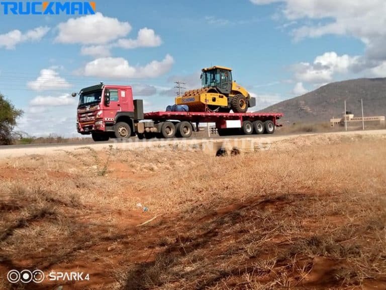 Reboques planos para o transporte seguro de equipamentos de engenharia