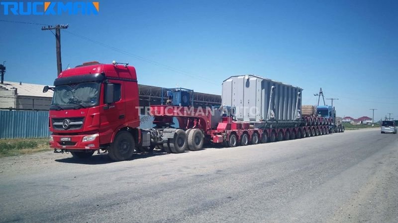 Semi reboque Flatbed Transportar cargas de grandes dimensões-Truckman Automobile'