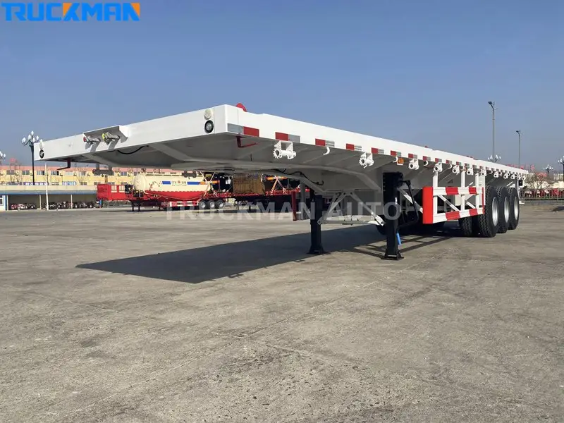 3 Axle Flatbed Semi Trailer Para Venda - Reboques Flatbed